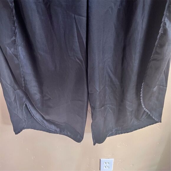 BB Dakota Women's Size 2XL Black Open Wide Leg Pants Elastic Waistband Flowy - Picture 4 of 8